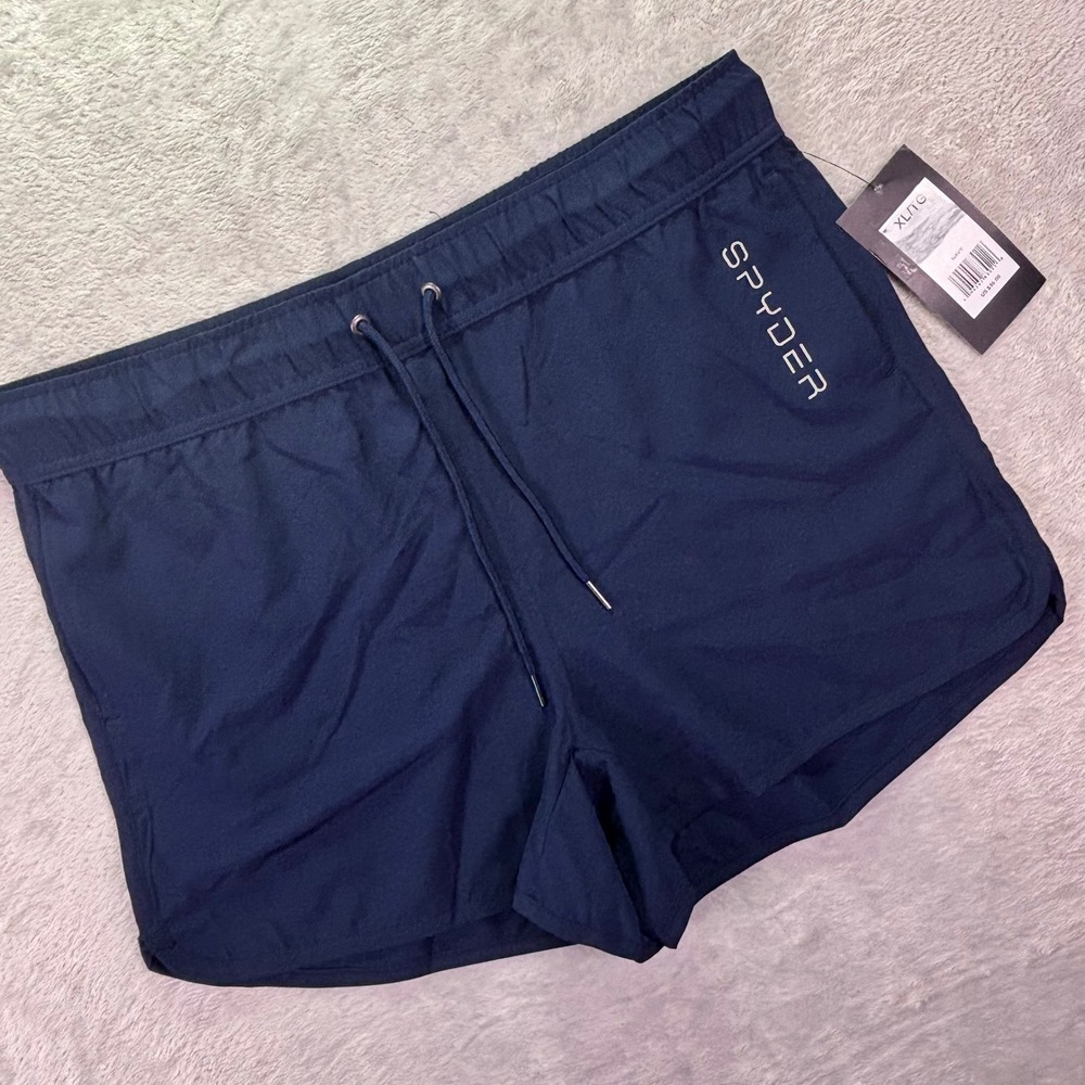 NWT Spyder Mens Swim Trunks XL Navy Blue SL3KS92 Quick Dry Board Shorts